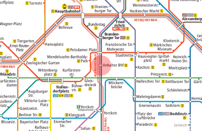Anhalter Bahnhof station map