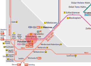 Babelsberg station map