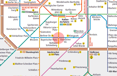 Bayerischer Platz station map