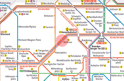 Bellevue station map
