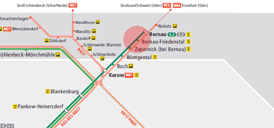 Bernau-Friedenstal station map