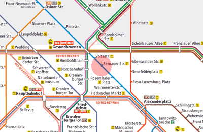 Bernauer Strasse station map