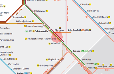 Betriebsbahnhof Schoneweide station map