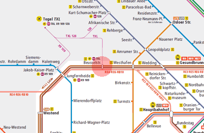 Beusselstrasse station map