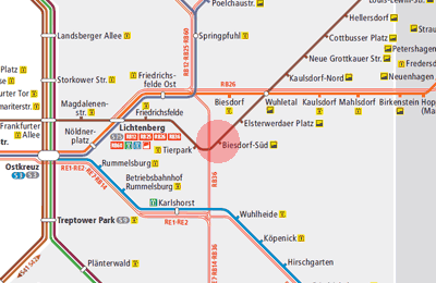 Biesdorf-Sud station map