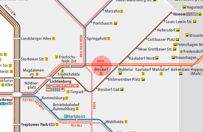 Biesdorf station map