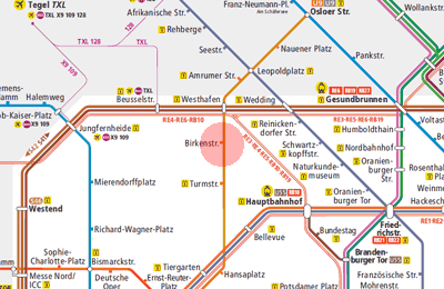 Birkenstrasse station map