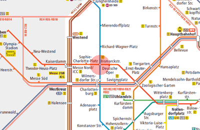 Bismarckstrasse station map