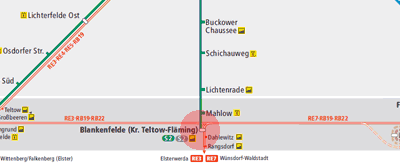 Blankenfelde station map