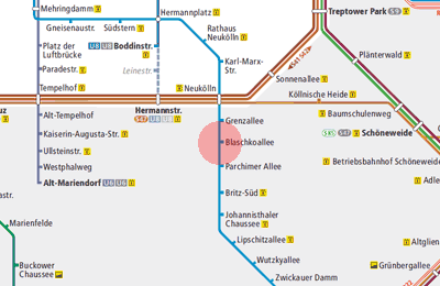 Blaschkoallee station map