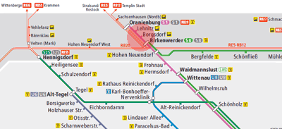 Borgsdorf station map