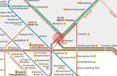 Bornholmer Strasse station map