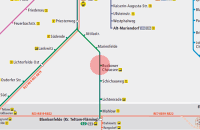 Buckower Chaussee station map