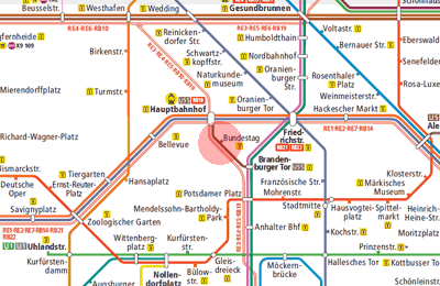 Bundestag station map