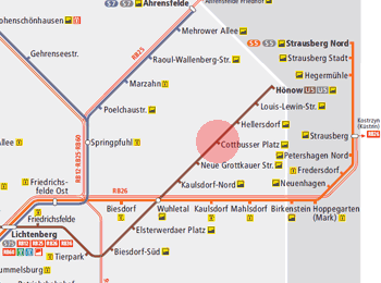 Cottbusser Platz station map