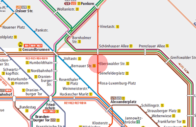 Eberswalder Strasse station map
