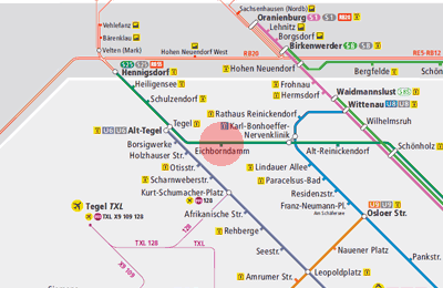 Eichborndamm station map