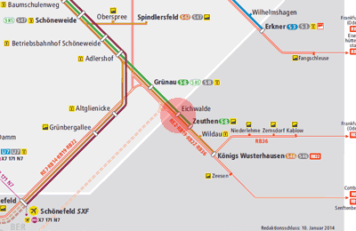 Eichwalde station map