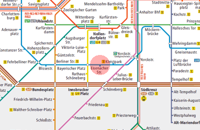 Eisenacher Strasse station map