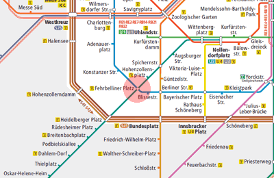 Fehrbelliner Platz station map