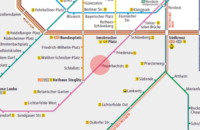 Feuerbachstrasse station map
