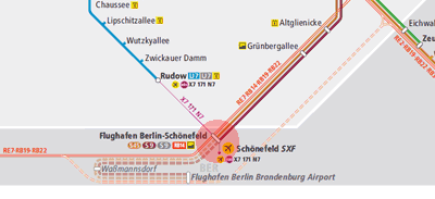 Flughafen Schonefeld station map