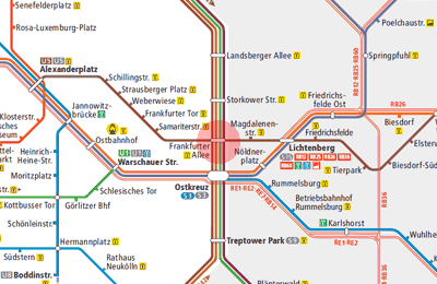 Frankfurter Allee station map