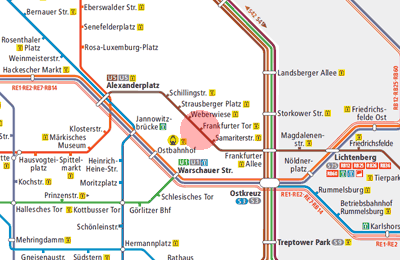 Frankfurter Tor station map