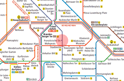Franzosische Strasse station map