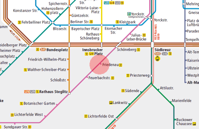 Friedenau station map
