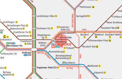 Friedrichsfelde station map