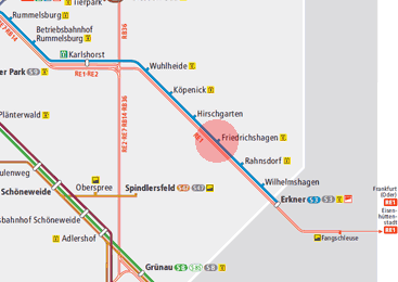 Friedrichshagen station map