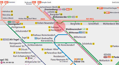 Frohnau station map