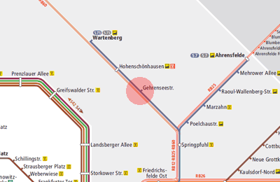 Gehrenseestrasse station map