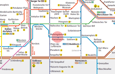 Gneisenaustrasse station map