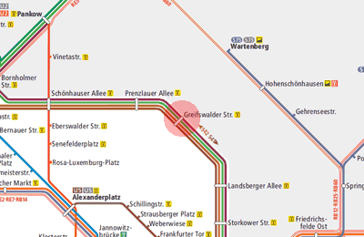 Greifswalder Strasse station map