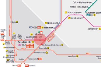 Griebnitzsee station map