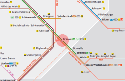 Grunau station map