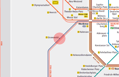 Grunewald station map