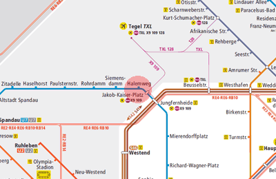 Halemweg station map