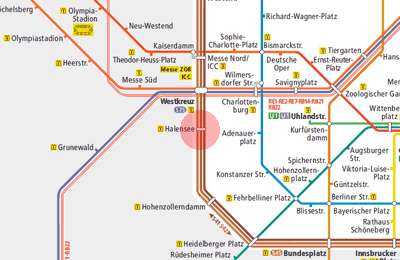 Halensee station map
