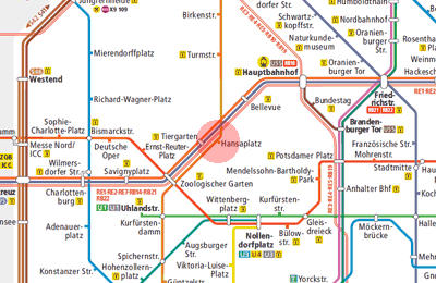 Hansaplatz station map