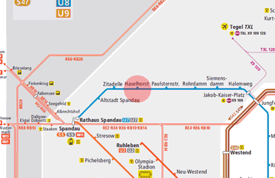 Haselhorst station map
