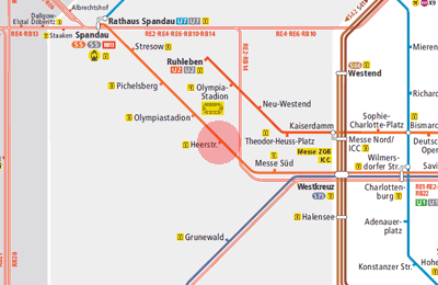 Heerstrasse station map