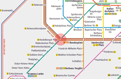 Heidelberger Platz station map