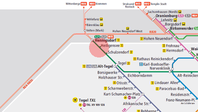 Heiligensee station map