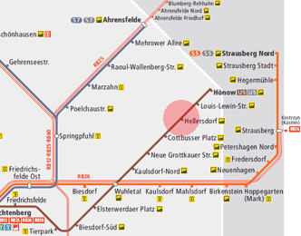 Hellersdorf station map