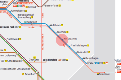 Hirschgarten station map