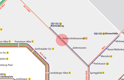 Hohenschonhausen station map
