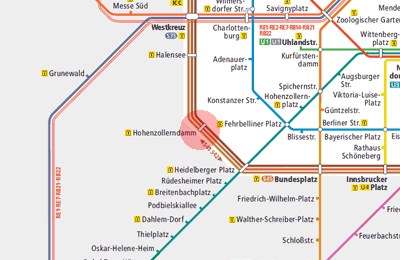 Hohenzollerndamm station map